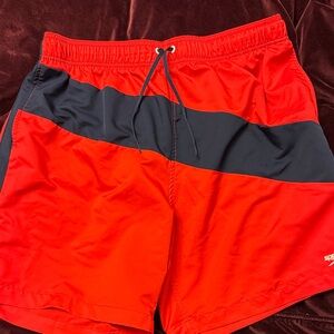 Men’s Red and Blue XXL Speedo board shorts